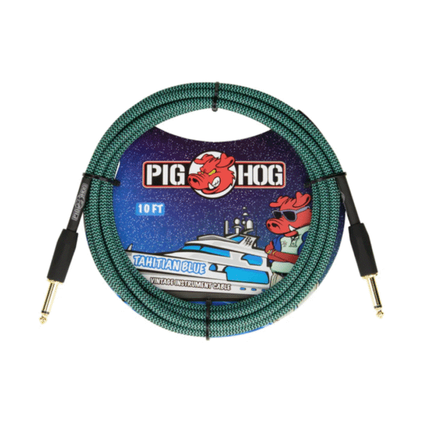 Pig Hog Tahitian Blue 10ft Instrument Cable
