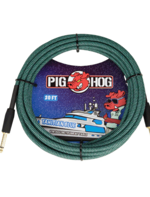 Pig Hog Tahitian Blue 20ft Instrument Cable