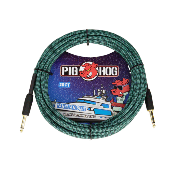 Pig Hog Tahitian Blue 20ft Instrument Cable