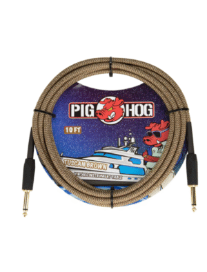 Pig Hog Tuscan Brown 10ft Instrument Cable