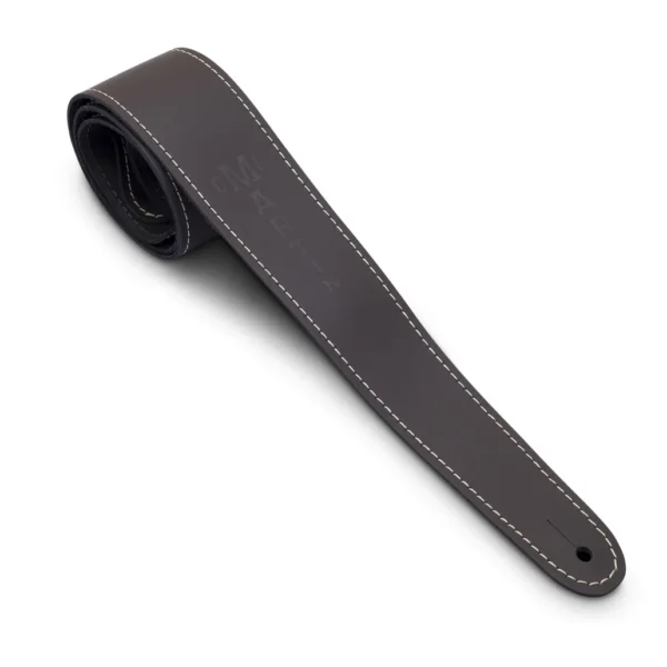 Martin Slim Leather Guitar Strap Brown w/ Stitching