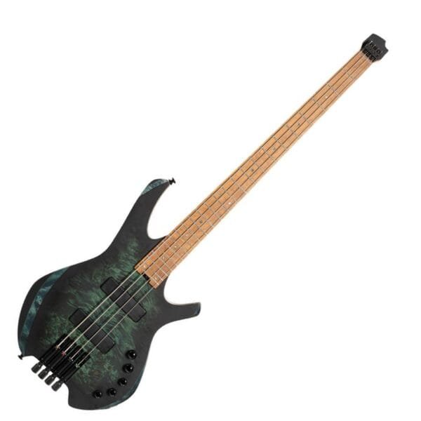 Cort Space 4 Headless Bass w/ Gig Bag - Star Dust Green