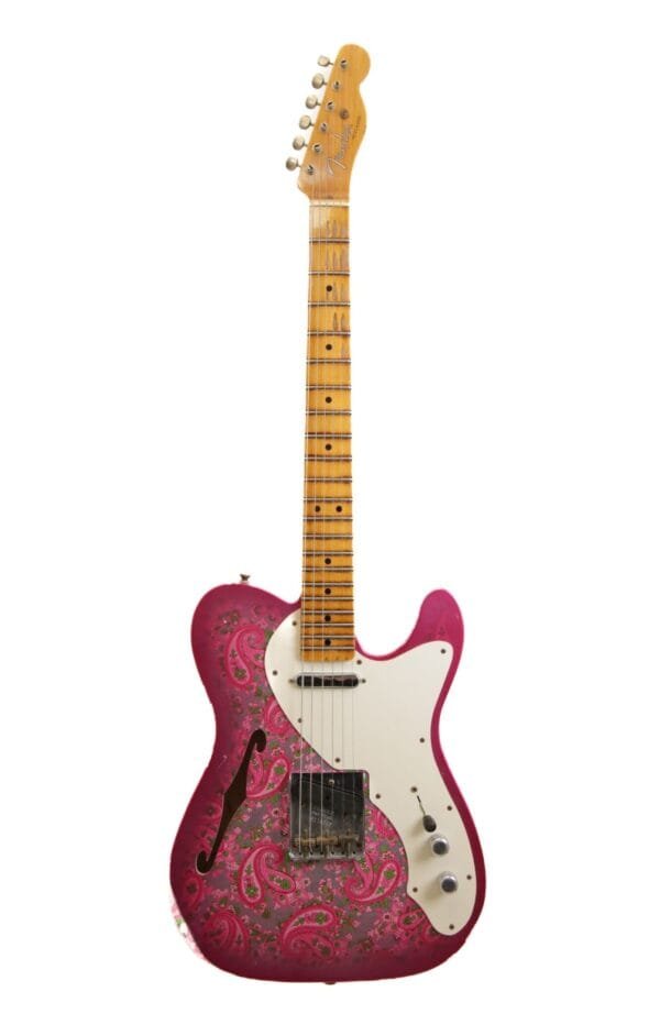 Fender Custom Shop 2017 LTD Relic 50s Thinline Tele - Pink Paisley - Image 2