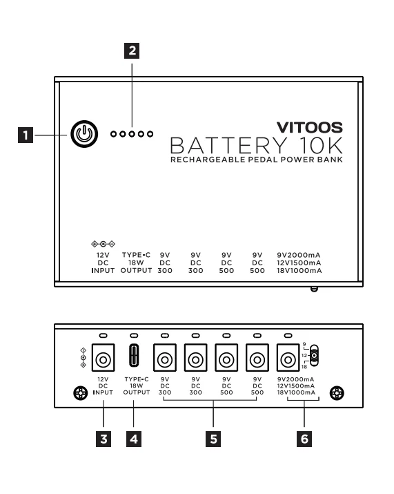 Vitoos Battery 10K Rechargable Power Supply - Image 5