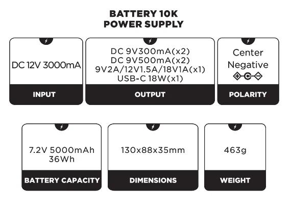 Vitoos Battery 10K Rechargable Power Supply - Image 3