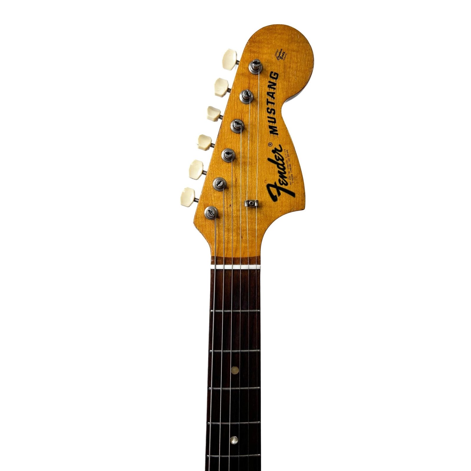 1972 Fender Mustang Guitar - Competition Burgundy - Image 3