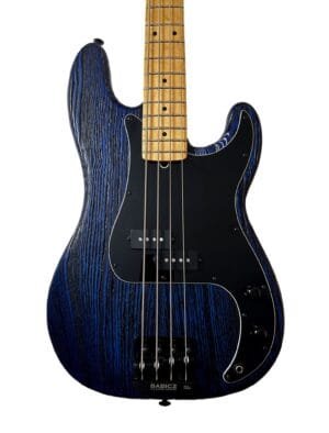 2015 Fender Limited Edition Sandblasted Ash Precision Bass - Sapphire Blue Transparent