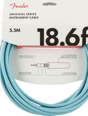 Fender Original 18.6 Instrument Cable - Daphne Blue