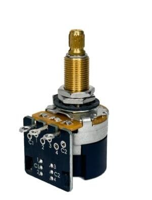 CTS Potentiometer - 500k Audio, 3/4 Bushing, Knurled Split Shaft, DPDT Push/Pull