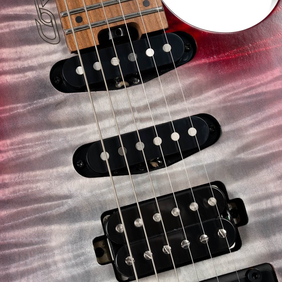 Cort Space Headless Guitar - Semi Gloss Lava - Image 6