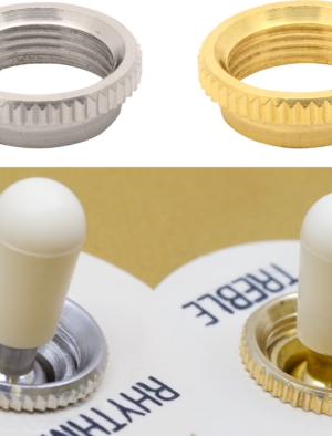 Nut - Replacement for Switchcraft, Deep Thread, Knurled - Gold