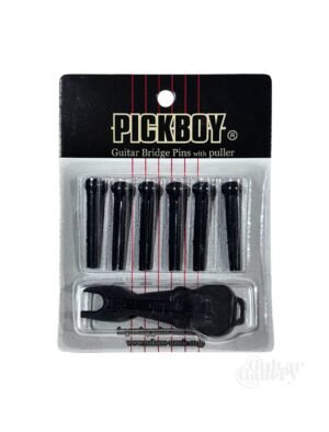 Pickboy Guitar Bridge Pin Set - Black