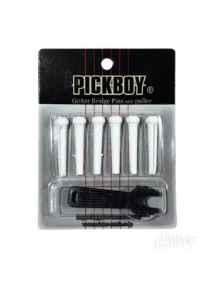 Pickboy Guitar Bridge Pin Set - White