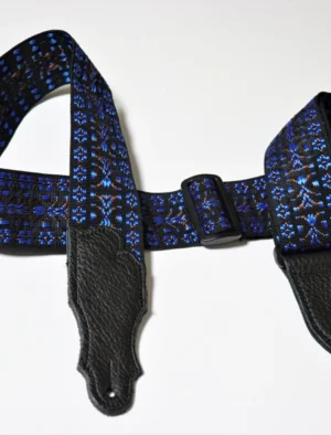 Franklin 2" Woven Nylon/Black Glove Leather End - Blue