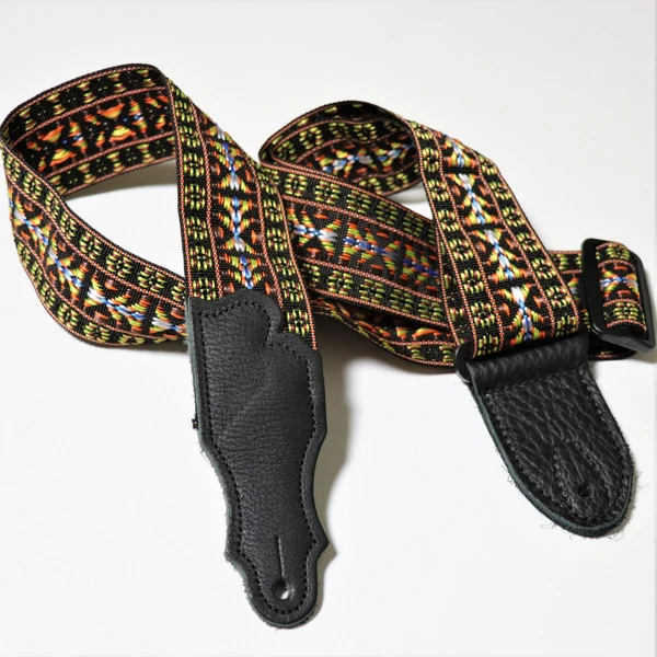 Franklin 2" Woven Nylon/Black Glove Leather End - Orange